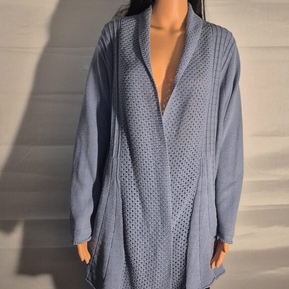 ARCHITECT Cardigan knit sweater, Blue in size 2XL - Picture 8 of 16